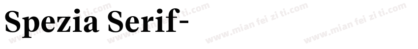 Spezia Serif字体转换
